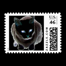 Black Cat Postage Stamps stamps