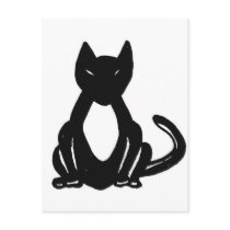 BLACK CAT postcards by whittyart BLACK CAT postcards