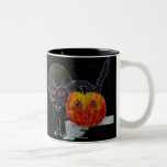 black cat pumpkin and moon mug