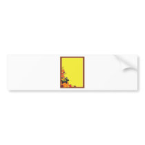 Black Cat Pumpkin Border bumper stickers by mariabellimages Black Cat Pumpkin Border bumper stickers