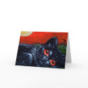 BLACK CAT & RAVEN HALLOWEEN CARD by BY_CYRA BLACK CAT & RAVEN HALLOWEEN CARD