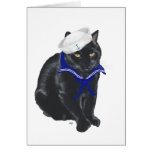 Black Cat Sailor Greeting Cards