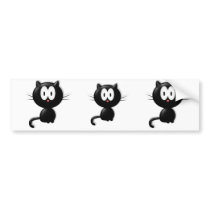 Black Cat Scardy Cat Halloween Gift Bumper Stickers
