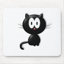 Black Cat Scardy Cat Halloween Gift Mousepad