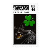 BLACK CAT & SHAMROCK stamps