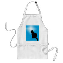 Black cat silhouette and star apron