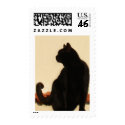 Black Cat Silhouette postage