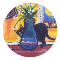 Black cat sun stickers by zadajeanne Black cat sun stickers