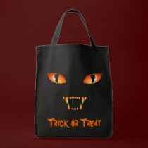 Black Cat Tote Bag Halloween Trick or Treat Bag bags
