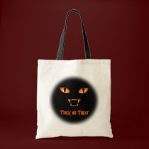 Black Cat Tote Bag Halloween Trick or Treat Bag bags