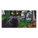 Black cat Vampire Halloween art photo cards by zadajeanne Black cat Vampire Halloween art photo cards