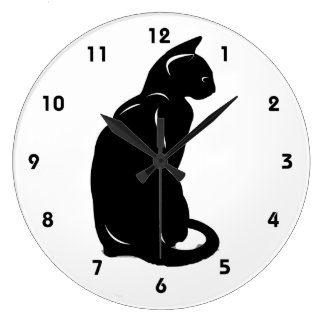 Black Cat Wall Clock