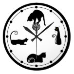 Black Cat Wall Clock