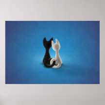 Black Cat White Cat (Color 1) Print