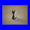 Black Cat White Cat (Color 3) postcards