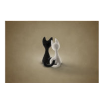 Black Cat White Cat (Color 3) posters