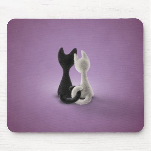 Black Cat White Cat (Color 4) Mousepad