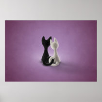 Black Cat White Cat (Color 4) Poster