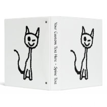 Black Cat, Winking. Vinyl Binder