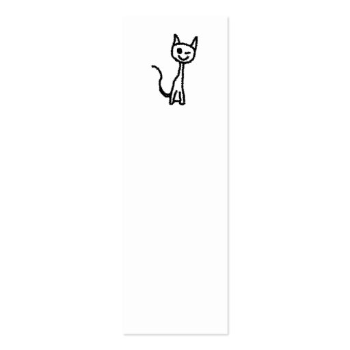 Black Cat, Winking. Business Card (front side)
