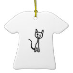 Black Cat, Winking. Christmas Ornaments