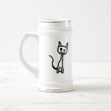 Black Cat, Winking. Mug