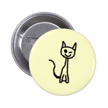Black Cat, Winking. Pins