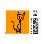 Black Cat, Winking. Postage