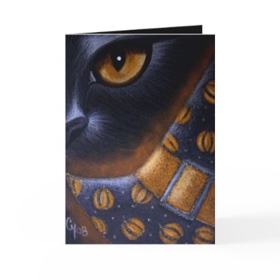 BLACK CAT - WITCH HAT Card