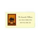 Black Cat Witch hat Pumpkin Avery Address Labels