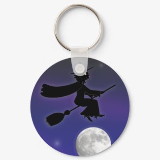 Black Cat Witch Key Chain keychain