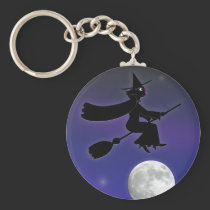 Black Cat Witch Key Chain keychains
