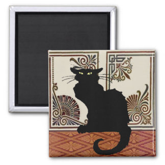 Black Cat With Art Screen Magnets