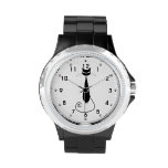 Black Cat with Paw Prints Wristwatch