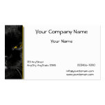 Black Cat with Yellow Eyes Illustration Business Card