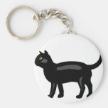 Black Cat with Yellow Eyes Key Chains
