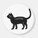 Black Cat with Yellow Eyes Magnets