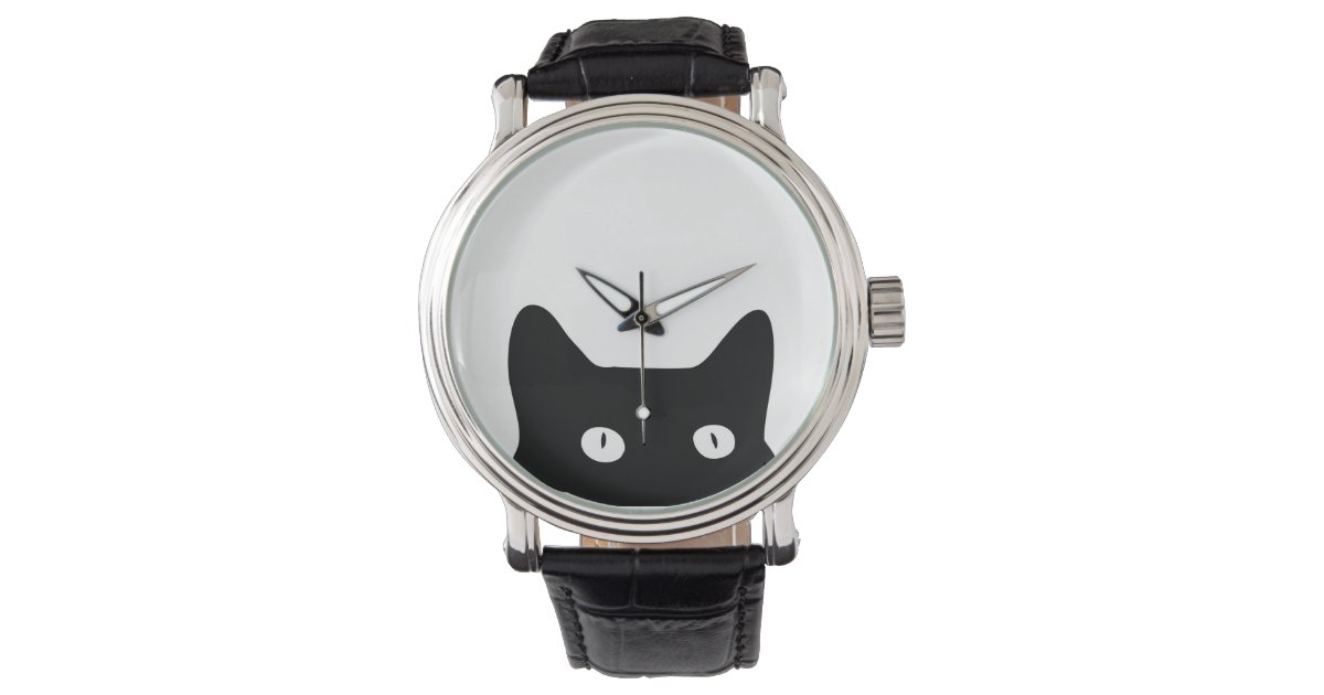 Black Cat Wrist Watches Zazzle