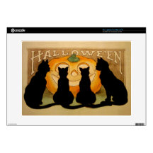 Black Cats and a Jack O'Lantern 15" Laptop Decal
