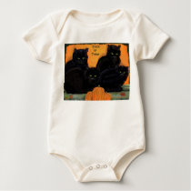 Black Cats Halloween organic infantwear t-shirts