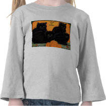 Black Cats Halloween toddler long-sleeved tee t-shirts