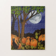 Black Cats in the Pumpkin Patch Puzzle
