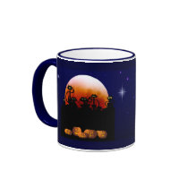 Black Cats, Moon, Pumpkins Mug mugs