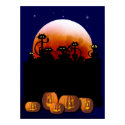 Black Cats, Moon, Pumpkins Poster posters