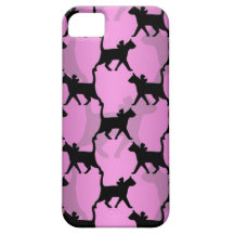 Black Cats on PInk iPhone 5 Cover