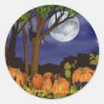 Black Cats & Pumpkins Halloween Sticker