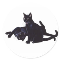 black cats stickers by Ceyzpurplestang black cats stickers
