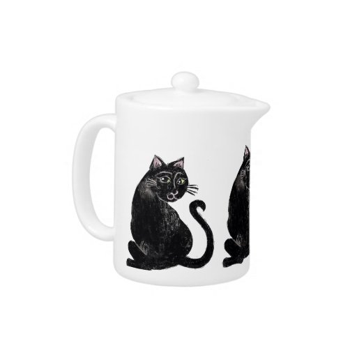 Black Cats Teapot Zazzle