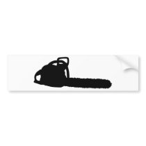 black chainsaw bumper stickers by Tomaniac black chainsaw bumper stickers