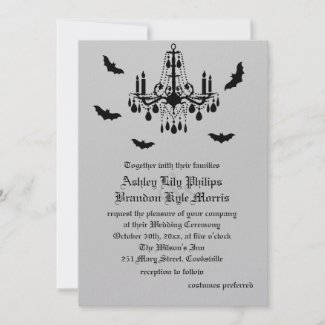 Black Chandelier & Damask Wedding Invitation zazzle_invitation